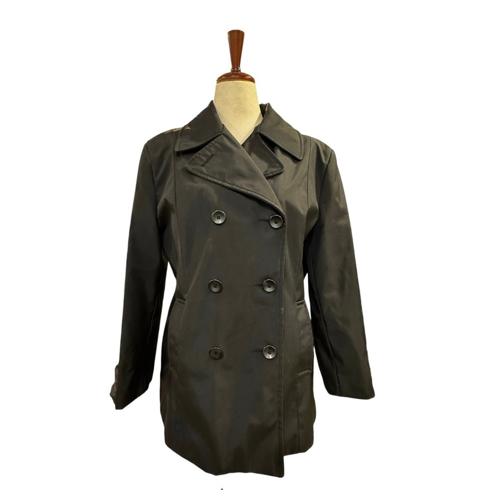 Larry Levine Sport Double Breasted Black Jacket Size‎ L